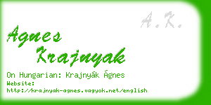 agnes krajnyak business card